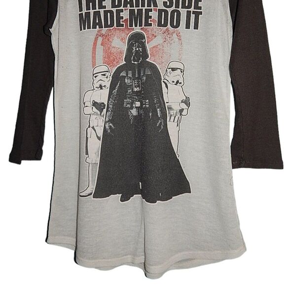 STAR WARS women's small super thin sheer Darth Vader graphic shirt - Picture 3 of 8